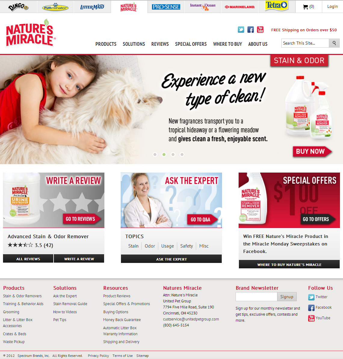 Nature's Miracle Website